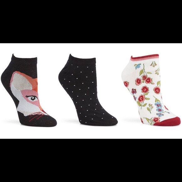 3 Pack KATE SPADE Multi FOX No Show Socks NWT - Picture 7 of 8